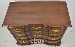 Councill Craftsman Chippendale Style Solid Mahogany Block Front Chest