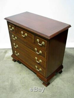 Councill Craftsman Small Mahogany Chippendale Chest Of Drawers With Banded Edges