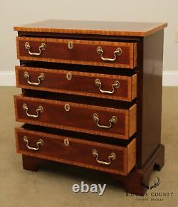 Councill Craftsmen Chippendale Style Mahogany Banded Chest of Drawers