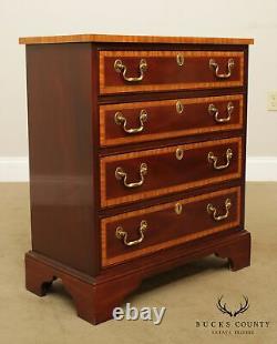 Councill Craftsmen Chippendale Style Mahogany Banded Chest of Drawers