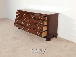 Councill Craftsmen Serpentine Chinese Chippendale Mahogany Long Chest Dresser
