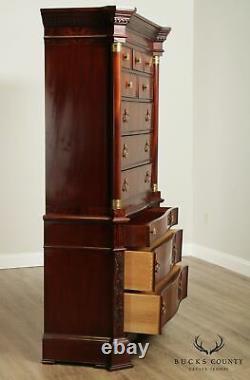 Councill Empire Style Crotch Mahogany Tall Chest on Chest