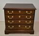 Councill Furniture Mahogany Four Drawer Chest Brass Hardware