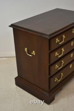Councill Furniture Mahogany Four Drawer Chest Brass Hardware