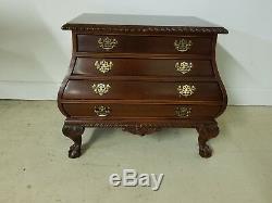 Craftique Bombe Chest Historic Repro 002 W Rope Carved Edges Mahogany Rare