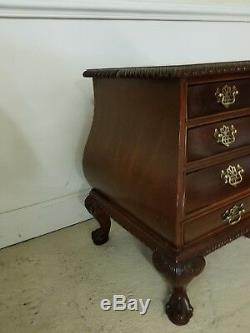 Craftique Bombe Chest Historic Repro 002 W Rope Carved Edges Mahogany Rare