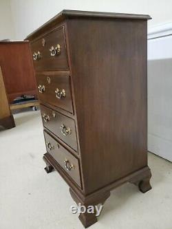Craftique Four Drawer Nightstand Chest Mahogany