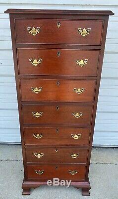 Craftique Mahogany 7 Seven Drawer Lingerie Chest Handmade Excellent