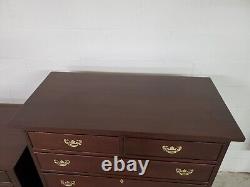 Craftique Two Over Four Drawer Chest With Mirror Mahogany