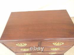 Custom quality pierce carved mahogany burl bachelors silver chest dresser