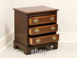 DIXIE Banded Mahogany Chippendale Nightstand Bedside Chest