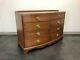 DREXEL Inlaid Mahogany Bow Front 8 Drawer Dresser Chest