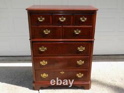 Drexel Heritage Chippendale Chest of Drawers banded flame mahogany