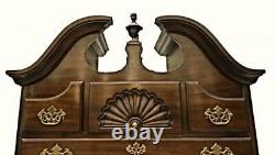 Drexel Queen Anne Style Mahogany Highboy Chest Dresser Cabinet Armoire Vintage