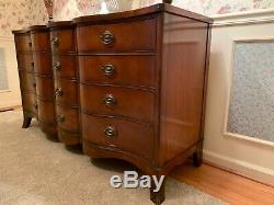 Drexel Travis Court 1940s Antique Mahogany Dresser 12 Drawers Chest Buffet Media