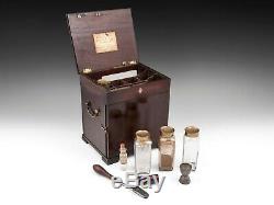 Duke of York solid mahogany medicine chest / apothecary cabinet circa 1800