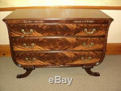 Duncan Phyfe Mahogany Federal Style Dresser, Chest on Chest & Pair Nightstands