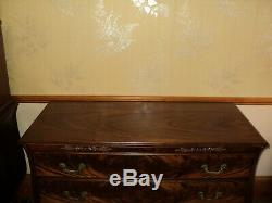 Duncan Phyfe Mahogany Federal Style Dresser, Chest on Chest & Pair Nightstands
