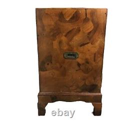 ETHAN ALLEN Cabinet Brown Asian Chinoiserie Made in Italy RARE! 27x25x16
