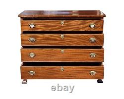 Early 19th Century Antique Federal Period Mahogany Chest Of Drawers / Dresser