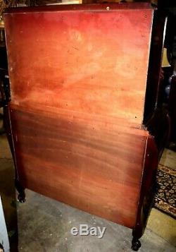 Early 20th C. Solid Mahogany Depression Era Style Chest on Chest