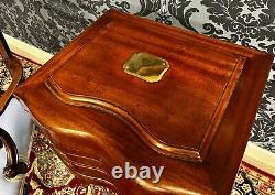 Edwardian Style Brass Mounted Mahogany Silver Chest On Stand