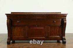 Empire Antique Mahogany Sideboard, Server or Buffet with Silver Chest #35157
