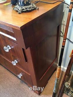 Empire Large 1800's Flame Mahogany Chest of Drawers