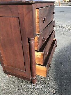 Empire Tiger Maple And Mahogany Chest Of Drawers