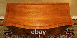 English Adams Style Flame Mahogany Two Door Foyer Cabinet Chest Server