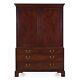 English George III Flamed Mahogany Antique Linen Press Chest of Drawers c. 1800