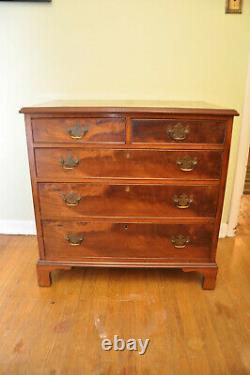 English Mahogany Chippendale Style Bachelors Chest