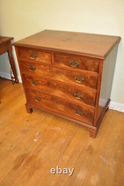 English Mahogany Chippendale Style Bachelors Chest
