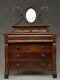 Exceptional Mahogany Salesman Sample Or Child's Empire Chest Of Drawers With Mir