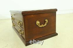F51920EC Vintage Home Made 2 Piece Mahogany Silver Chest