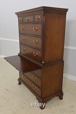 F55186EC KITTINGER Chippendale Mahogany 2 Piece Chest On Chest