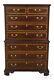 F58566EC THOMASVILLE Banded Mahogany Chippendale Style Chest Of Drawers