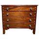 Federal Mahogany Four Drawer Chest with Quarter Fan Inlay