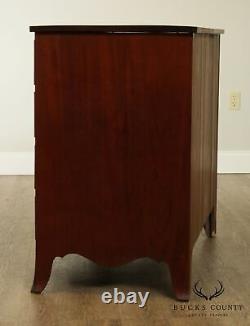 Federal Portsmouth New Hampshire Style Mahogany Inlaid Bow Front Chest