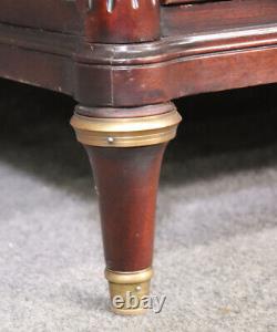 Fine Brass Trimmed Solid Mahogany Louis XVI Directoire 4 Drawer Dresser Chest