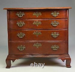 Fine Eldred Wheeler Labeled Mahogany Oxbow Chest Of Drawers