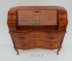 French Inlaid Satin Wood Desk, chest