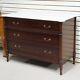 French Mahogany 3 Drawer chest of drawers Dresser with Cream marble top