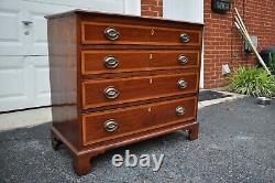 George III Inlaid Banded Mahogany Chest of Drawers