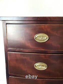 George III Mahogany Bowfront Chest Of Drawers c early 19th C