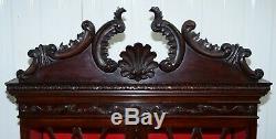 George III Thomas Chippendale Mahogany Bookcase On Serpentine Chest Drawers