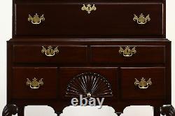 Georgian Design Antique Mahogany Highboy Dresser or Tall Chest on Chest #41381