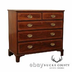 Georgian Style Antique Mahogany Inlaid Chest of Drawers