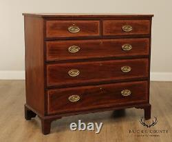 Georgian Style Antique Mahogany Inlaid Chest of Drawers