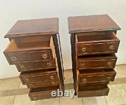 Gorgeous Pair of Mahogany Lingerie Dresser Chests Tall nightstands Vintage